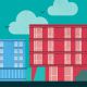 Graphic illustration of East Slope used in official Facebook group operated by University of Sussex Housing Services