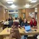Students discussing catering during Foodie Forum